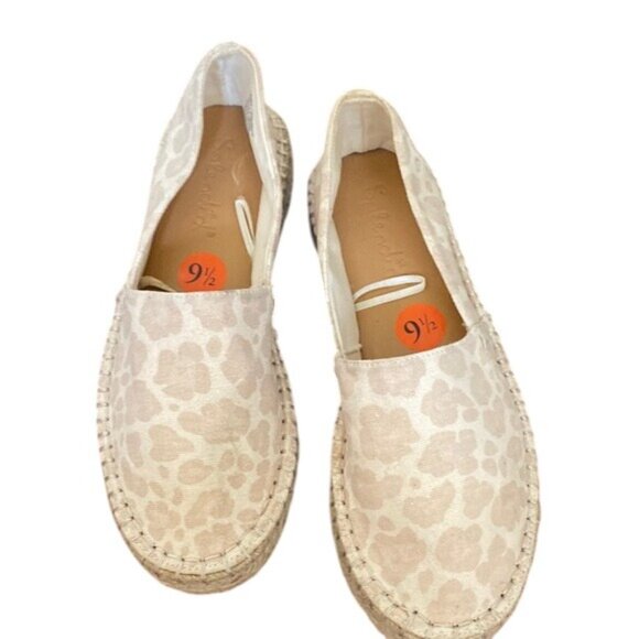Splendid Womens Espadrille Slip-On Shoes 9.5M Beige Leopard Print Textile Upper - Picture 5 of 5